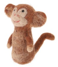 Handgemachte Fingerpuppe aus Filz - Affe - 9*4*3 cm