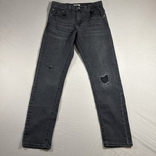 Denizen Levi  s Distressed Taper Skinny Women  s 14 Reg Faded Black Adj Waistband