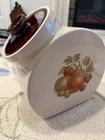 McCoy Pottery Fruit Cookie Jar 9in Vintage Tilt Canister Harvest Festival Rare