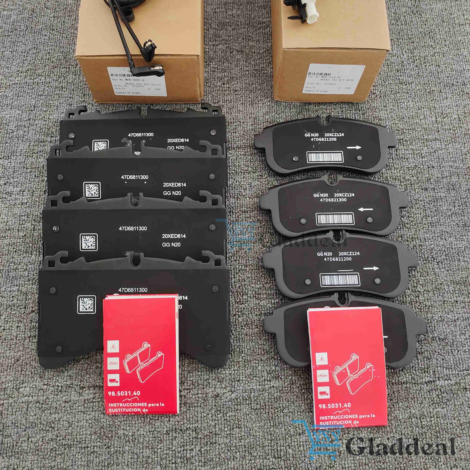 NEW  Front & Rear Brake Pad Kit For Aston Martin DBX, + FREE SENSOR