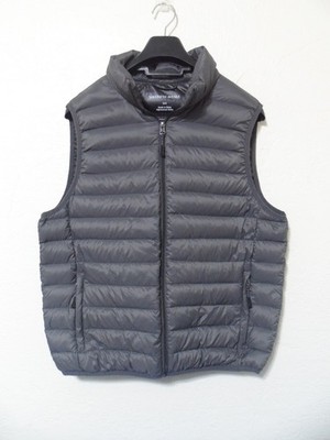 Sak Fifth Avenue Men's Gray Quilted Down Vest Medium
