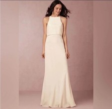 JILL STUART BHLDN Iva Crepe Maxi Wedding Gown_ Size 4 Ivory