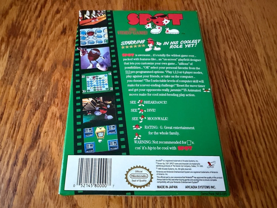 oval seal Spot: The Video Game! complete in box nintendo nes 7-up factory MINT - Image 2 of 4