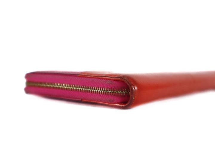 CELINE Multi-Function Long Leather Wallet Pink Or… - image 6