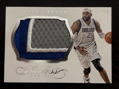 2013-14 PANINI FLAWLESS VINCE CARTER 15/20 #7 JUMBO *3* COLOR PATCH! NICE PATCH!