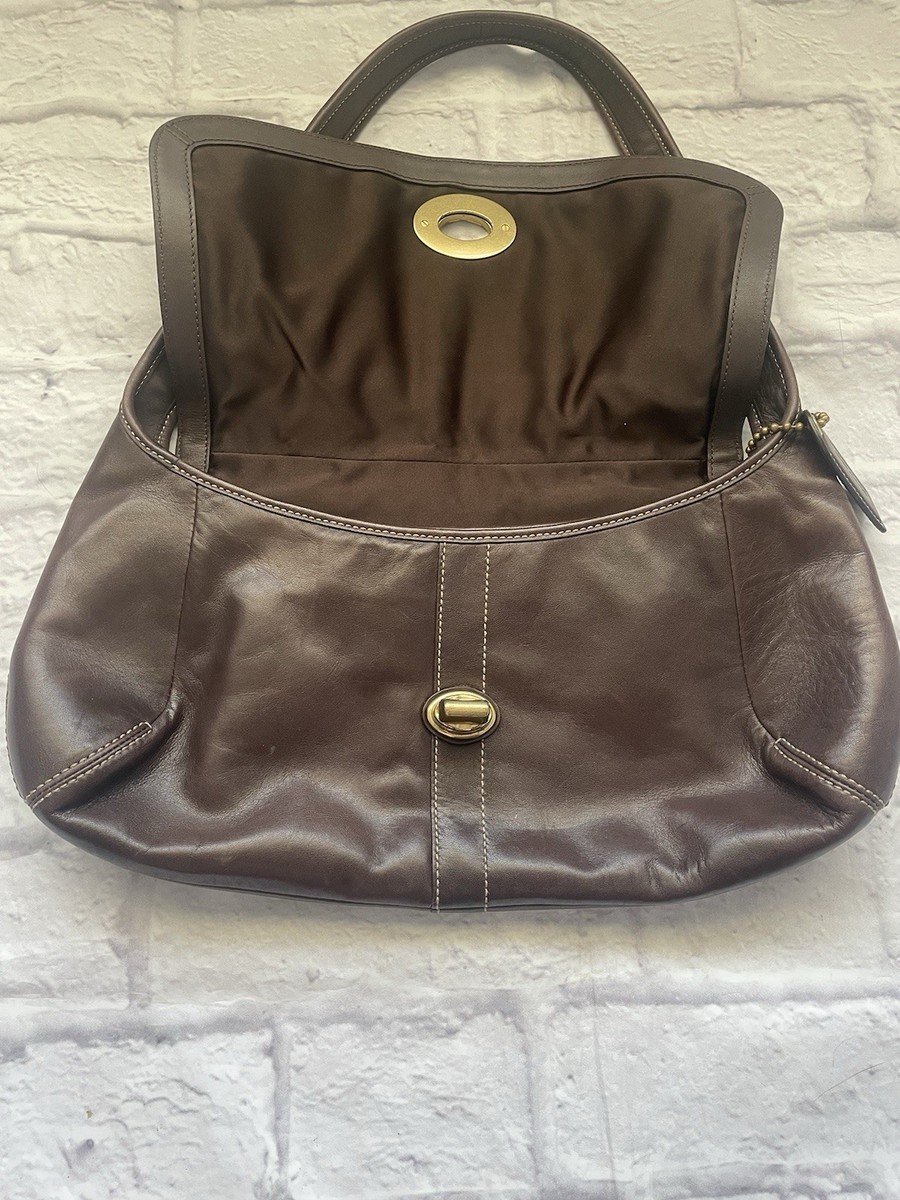 バッグ Old Coach Brown Leather Shoulder Bag COACH ERGO BROWN SMOOTH LEATHER SHOULDER BAG AUTHENTIC N