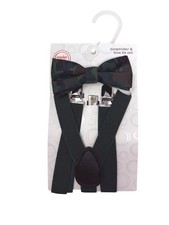 Wonder Nation 3+ Toddler Green Camo Suspender And Bow Tie Set