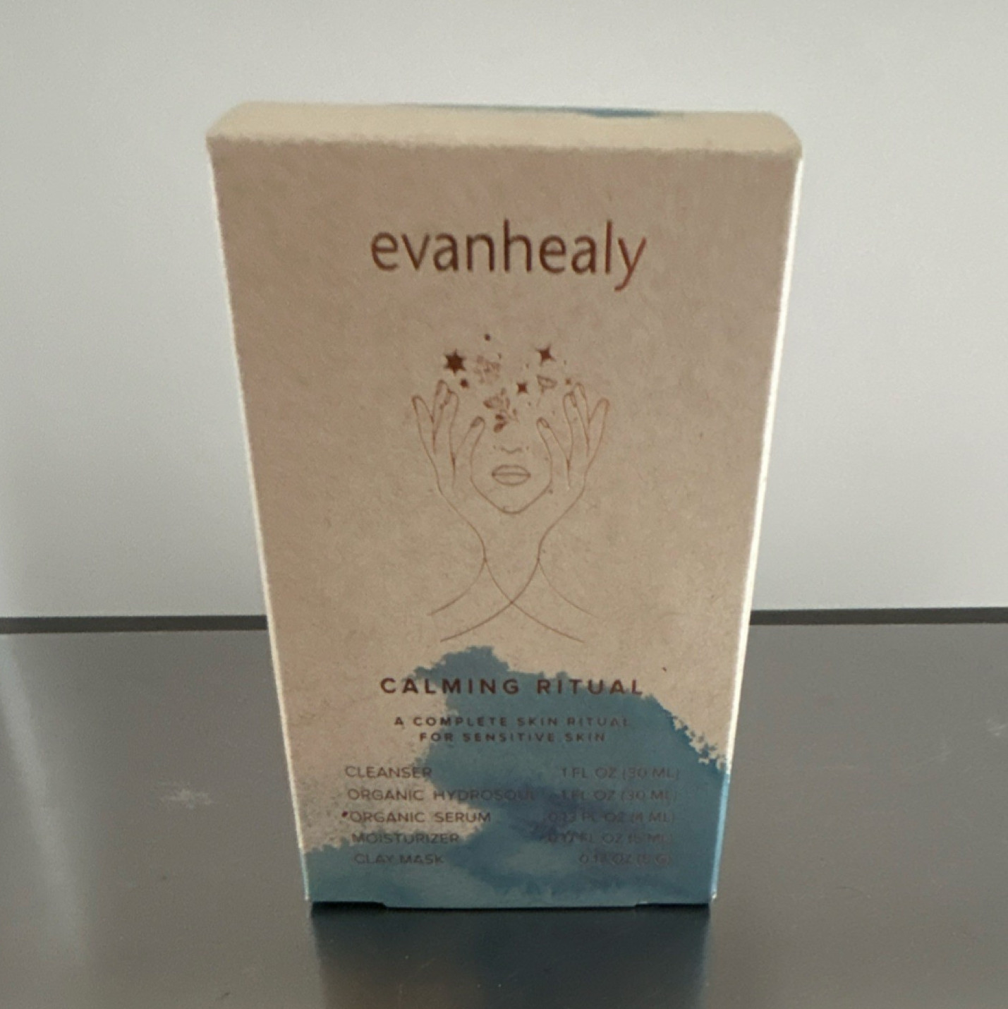 evanhealy Calming Ritual Kit for Sensitive Skin Cleanser, Hydrosol, Serum
