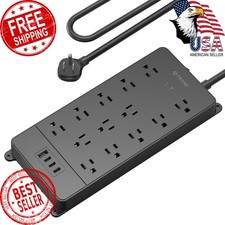 TROND Power Strip 5ft Heavy Duty 3A1C 17W Black