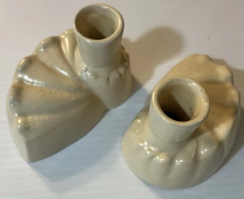 Frankoma Candle Holders Circa 1942 Shell Design