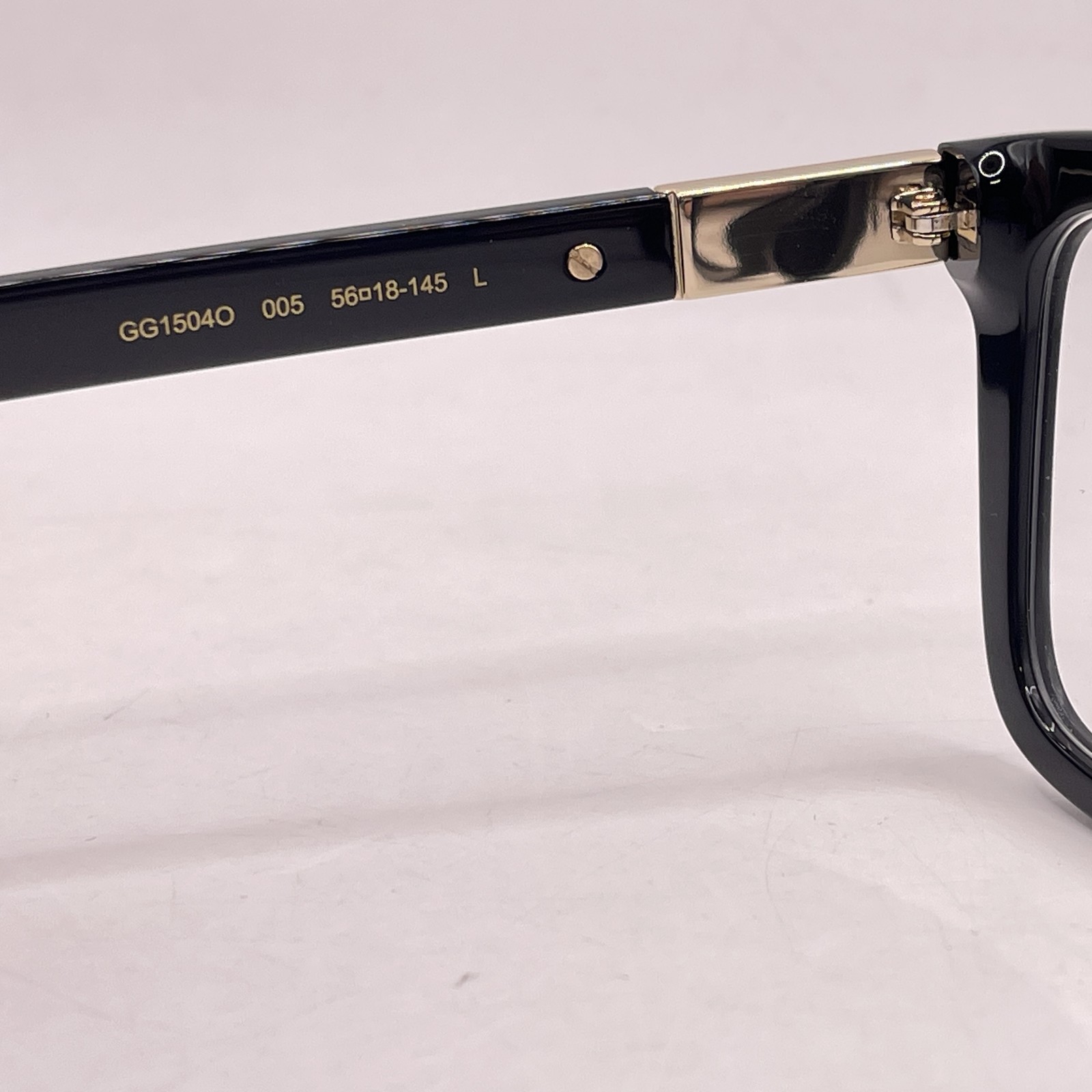 Gucci Mens Large Square Full Rim Eyeglasses GG1504O Black Pre-Owned thumbnail 10