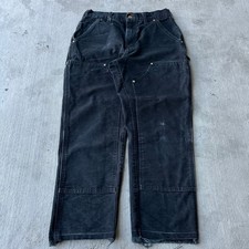 Vintage Y2K Carhartt black double knee work wear carpenter pant