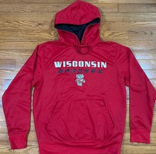 Wisconsin Badgers Campus Heritage Pullover Hoodie Sweatshirt Adult M
