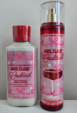 NEW Bath  Body Works Mrs. Claus Cocktail Fine Fragrance Mist  Body Lotion-2 Pc