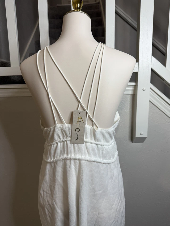 Maxi vestido blanco para mujer Foley & Corinna Foto 3 de 4