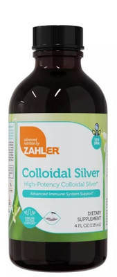 Colloidal Silver Liquid, 100 PPM, 4 fl oz Immune Support EXP 01/2028