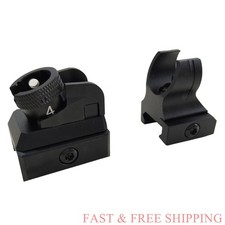 T Actical Aluminum Low Profile Front Rear Sight Set For Picatinny Diopter Scope