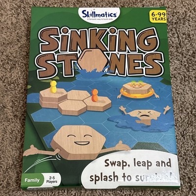 Skillmatics Sinking Stones Family Game Leap and Splash Strategy Game New