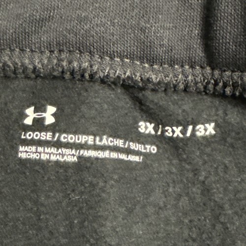NEW NWT 3X Under Armour UA Rival Fleece Joggers Pants BLACK Tapered Sweatpants - Picture 2 of 4