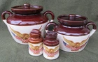 Vintage Signed McCoy Art Pottery SPIRIT OF SEVENTY SIX Bicentennial EAGLE Set