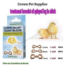 Chicken Chick Splayed Leg Treatment Bracelet Bird Bands 10 Leg Rings