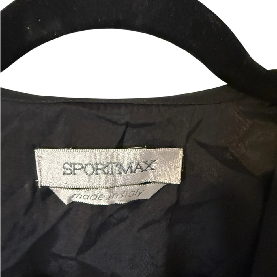 Vestido midi sin mangas Sportmax hecho en Italia negro elegante Foto 4 de 4