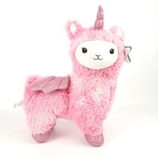 FAO Schwarz Glow Brights Llamacorn Plush Llama Unicorn Lights Sounds Stuffed