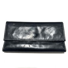Vintage Harley Davidson Smooth Leather Clutch Wallet Black
