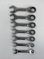 Snap-on Tools Oxkr707 7pc Sae 0 Offset Short Ratcheting Combo Wrench Set