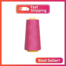 Threadart Serger Thread - Polyester Sewing - 2750 Yard Cone 40/2 - Rose Jubilee