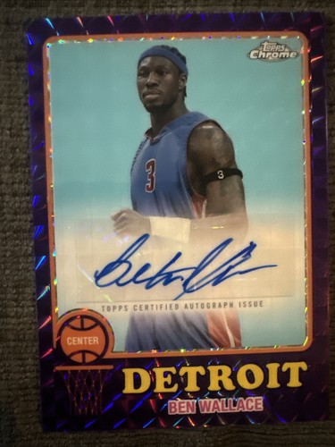 Ben Wallace 2024-25 Topps Chrome 1973 Purple Geometric Auto Delight Exclusive