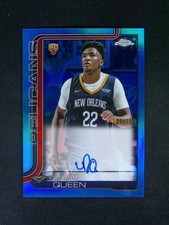 2025-26 Topps Chrome Derik Queen RC Rookie Blue Refractor Auto 135/150