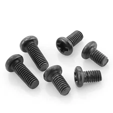 M2 M2.5 M3 Round Pan Head Phillips Machine Screws Electronic Screws Black-Zinc