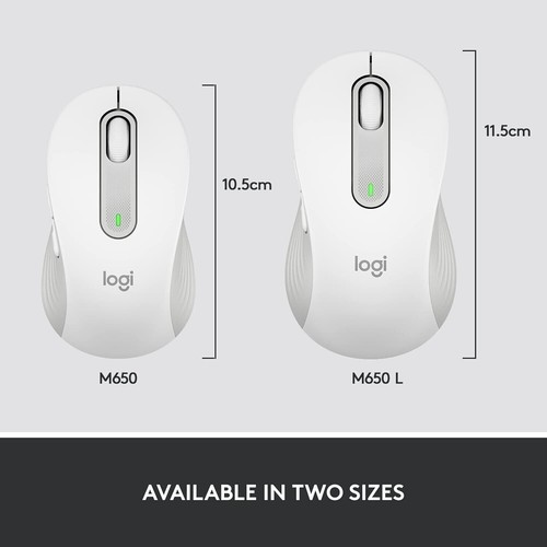 Logitech Signature M650 L Business Wireless Mouse Bluetooth For Large Sized Hand - 第 7/9 張圖片