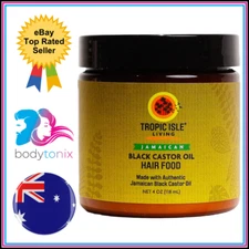 TROPIC ISLE LIVING HAIR FOOD Black Castor Oil Split Ends Hair Skin 118ml