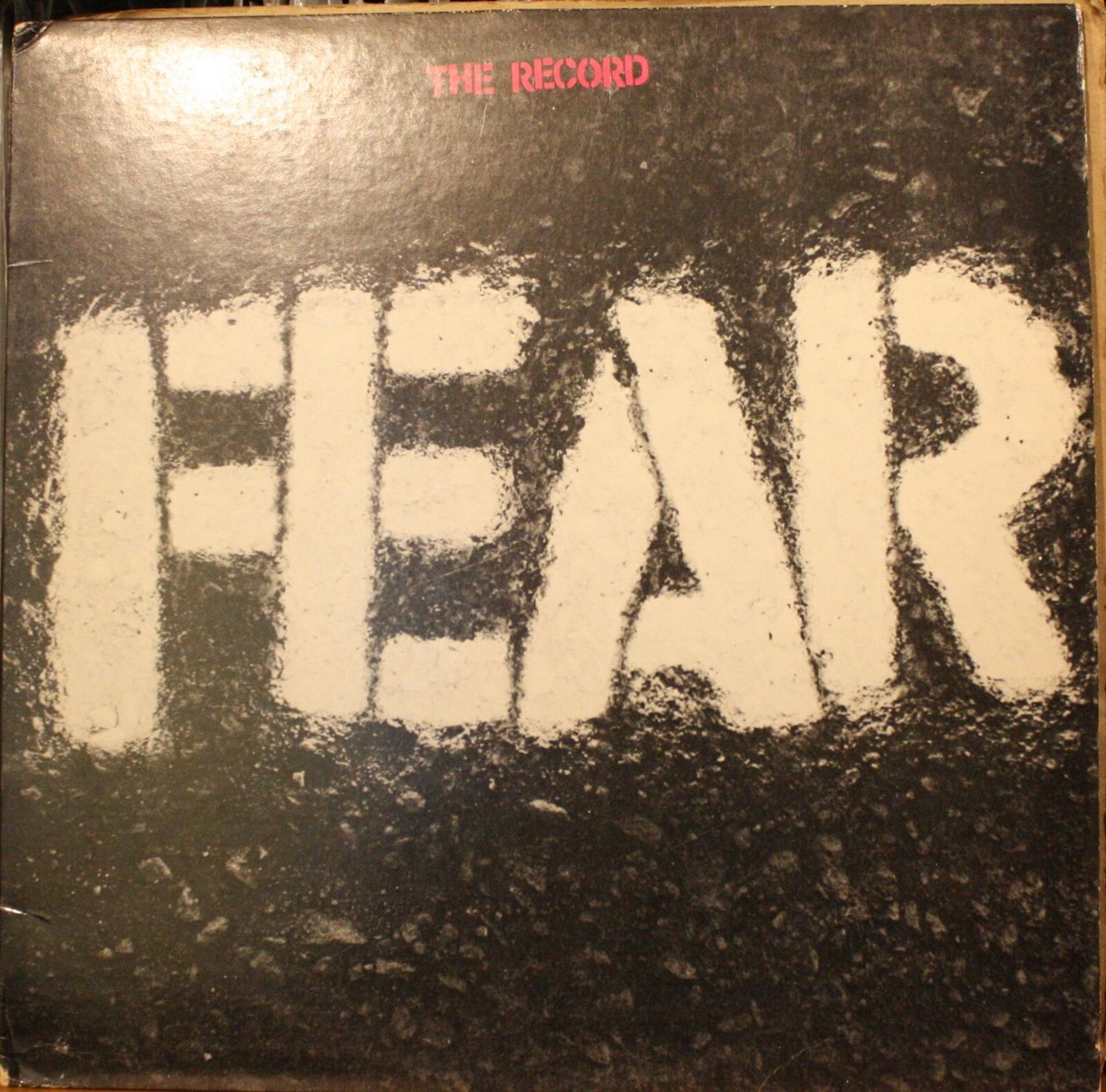 FEAR **The Record** 1983 PUNK ROCK Reissue LP on SLASH 1