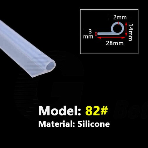 Silicone Rubber Seal P Profile Draught Excluder Guard Protector Trim Per Metre - Picture 93 of 154