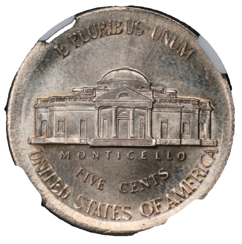 1999-P Jefferson Nickel Broadstruck NGC MS-66 6FS Mint Error - Picture 6 of 7