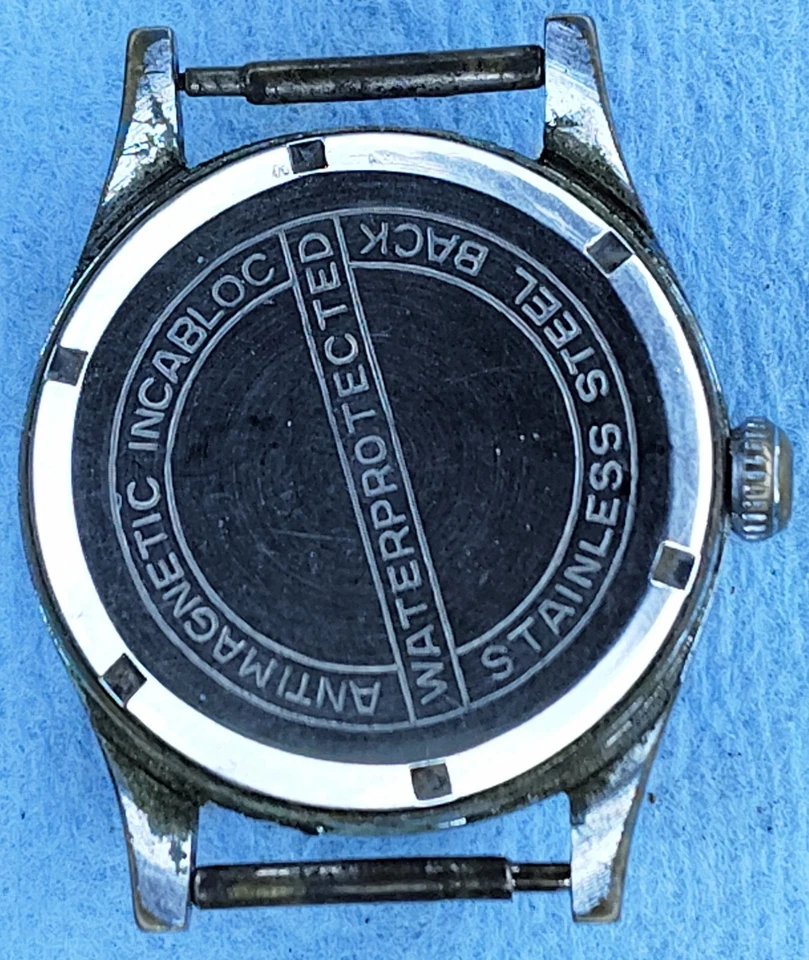 E1246 Hombre Vintage Venus Militar Campo Manual Cuerda Reloj Antiguo Piezas Foto 2 de 4