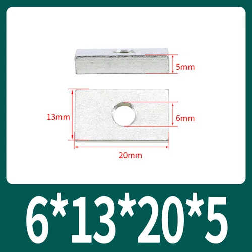 Rechteckige Vierkantmuttern Gleitblöcke für Alu Zubehör, mechanische Ausrüstung - Picture 48 of 73