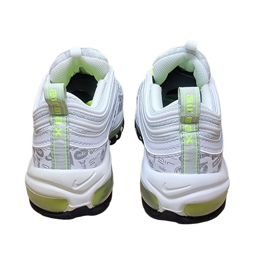 🤩Nike Air Max 97 Reflective Logos Sz 5.5y Big Kids Shoes White 921522-108 New - Picture 6 of 13