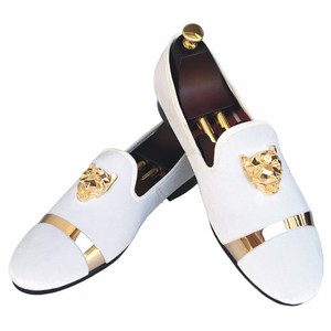 gold men loafers