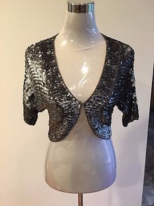 silver sequin bolero