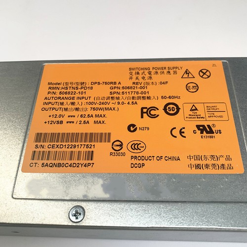 Server Power Supplies For HP HSTNS-PD18 750W 12V60A - 第 3/4 張圖片