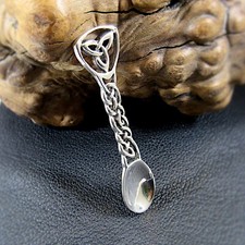 Solid 925 Sterling Silver Celtic Trinity Knot Salt Spoon -