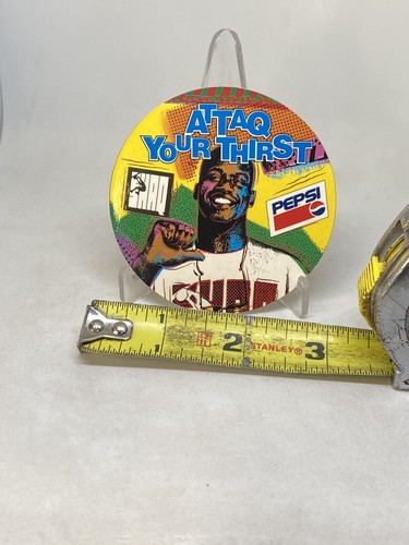 VINTAGE 90’s SHAQ PEPSI PIN Safety PIN ATTAQ YOUR THIRST 3 Inch RARE - Picture 9 of 9