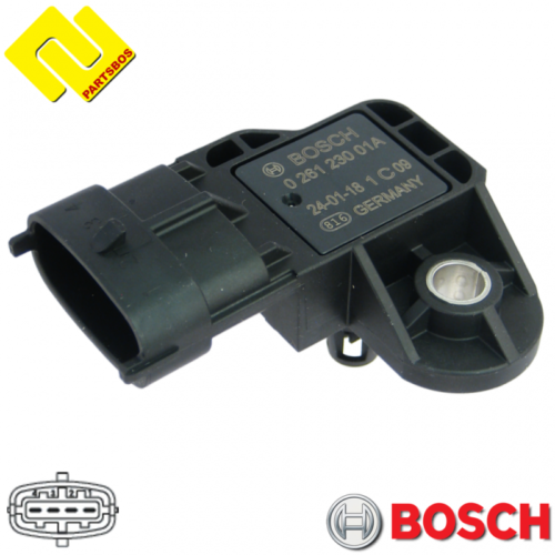 BOSCH 026123001A ,0281006049 INTAKE MANIFOLD PRESSURE SENSOR MAP 504307953 - Picture 7 of 8