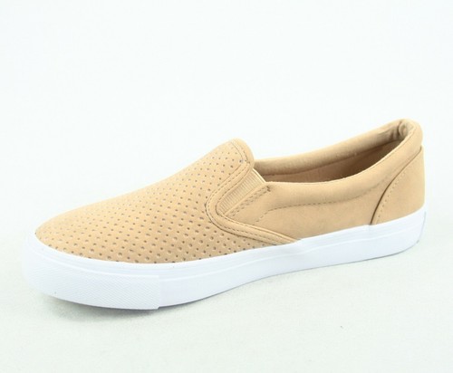 NUOVE scarpe da ginnastica slip on da donna con punta rotonda forata soda taglia 5,5-11 - Foto 25 di 60