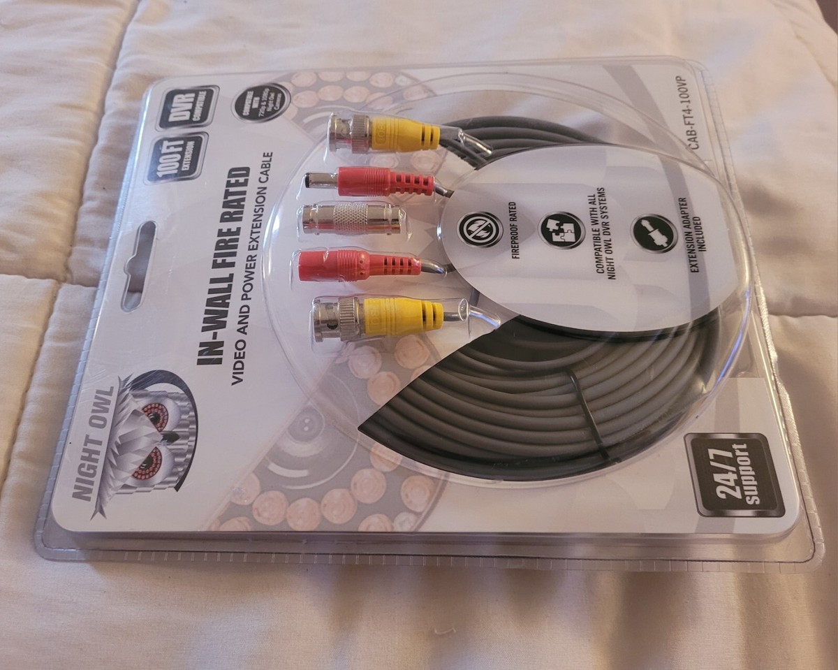 Cavo Combinato Video+alimentazione 30m (100ft) Per Telecamere HD Night Owl – 4 Pezzi