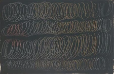 Cy Twombly Signed Vintage Abstract Oil Painting on Canvas, Modern Art